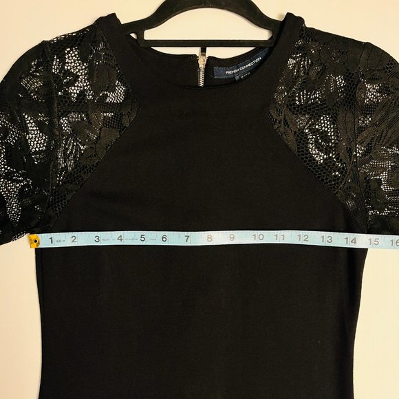 French Connection Short Black Long Sleeve Dress in Women's Size 10 - Picture 8 of 11